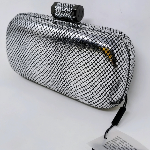 Handbags - Halston Heritage Metallic Vapor Stingray Evening Crossbody Clutch